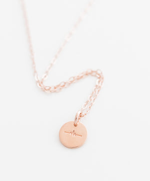 Heartbeat Tiny Coin Necklace