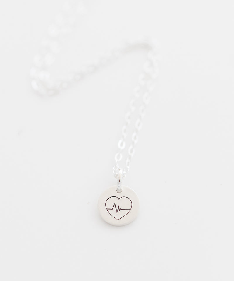 Beat of the Heart Tiny Coin Necklace