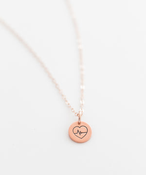 Beat of the Heart Tiny Coin Necklace
