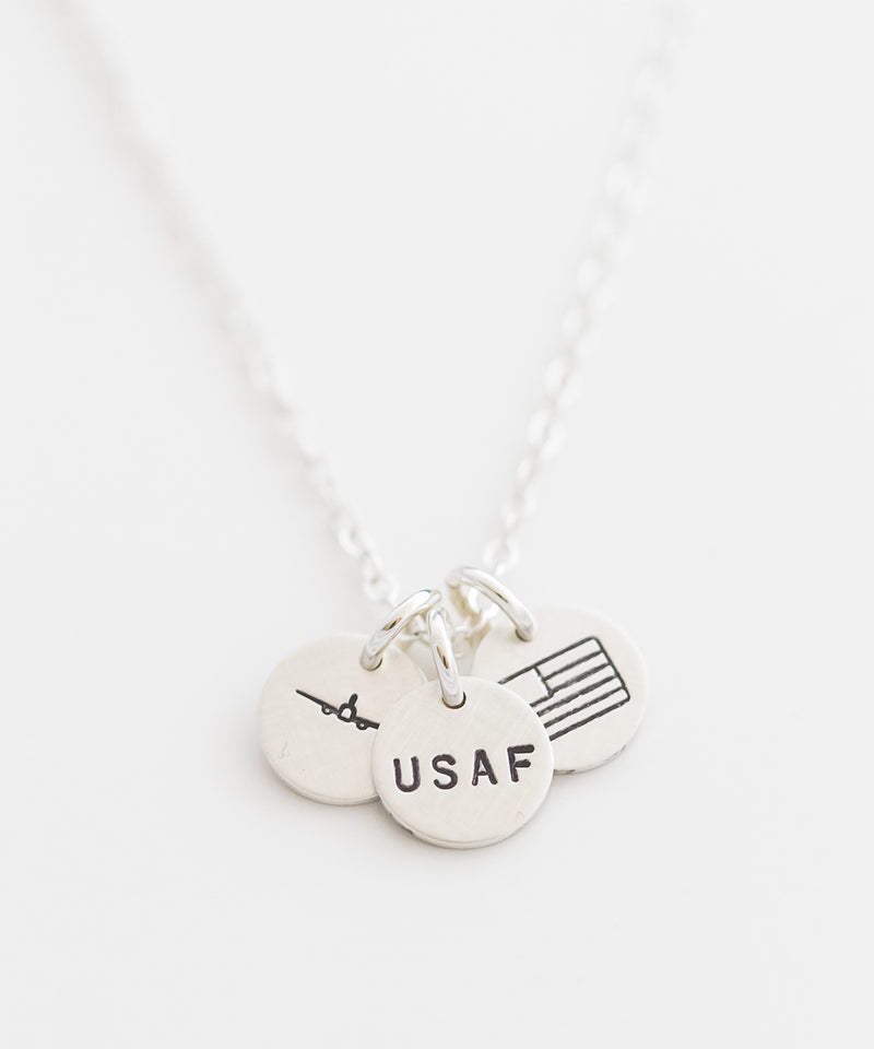 United States Air Force Tiny Coin Necklace