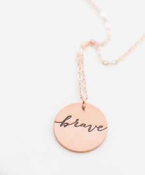 'Brave' Coin Necklace