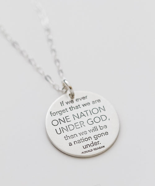 'One Nation Under God' Coin Necklace