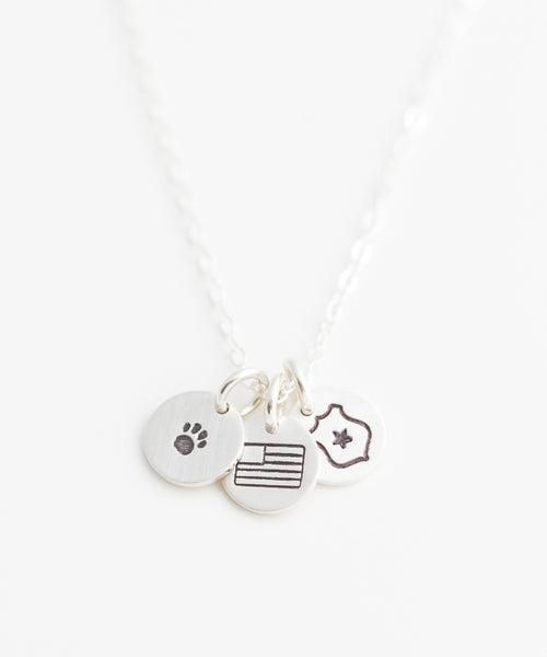 K-9 Law Enforcement Tiny Coin Necklace