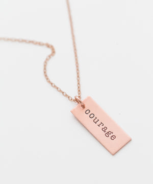 'Courage' Tag Necklace