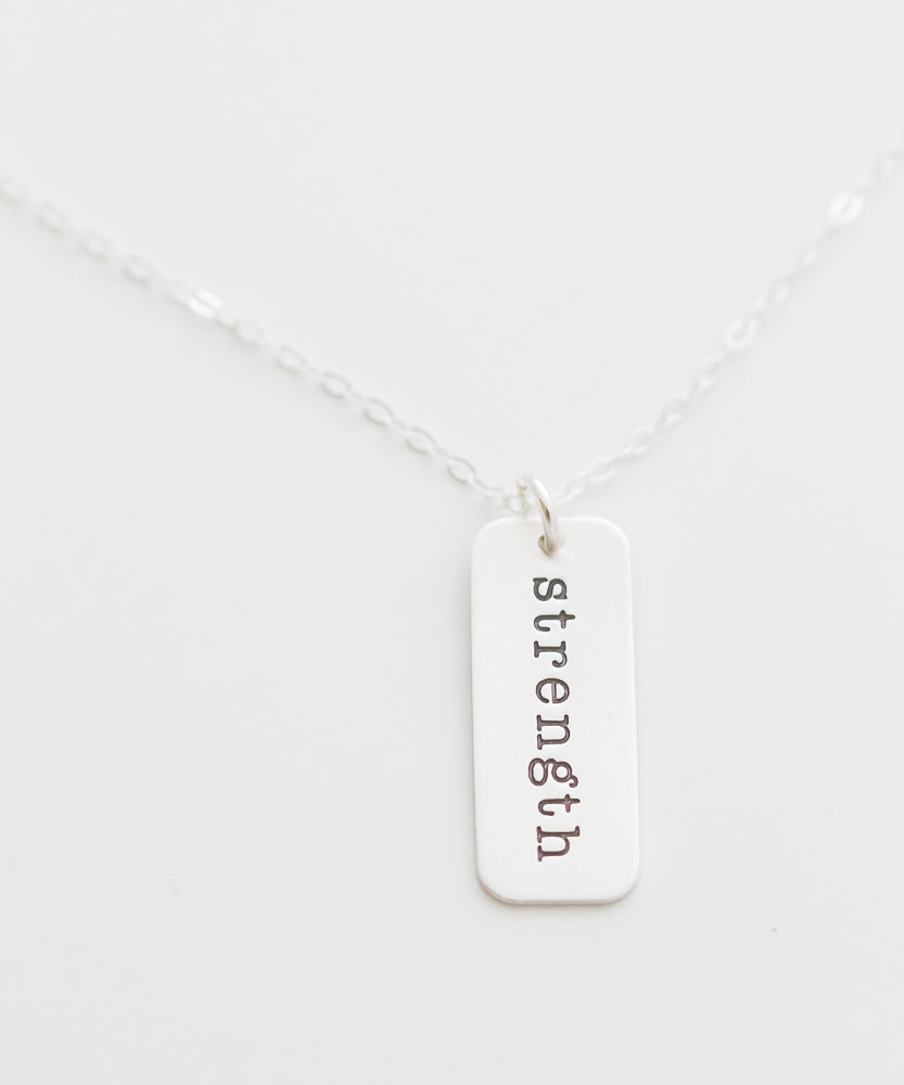 'Strength' Tag Necklace