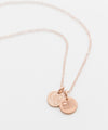 Strength + Freedom Tiny Coin Necklace (Dumbbell)