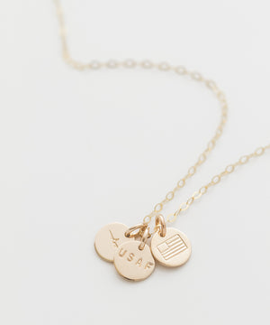 United States Air Force Tiny Coin Necklace