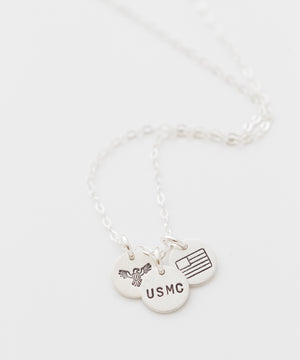 United States Marine Corps Tiny Coin Necklace
