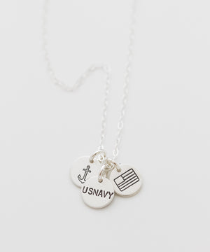 United States Navy Tiny Coin Necklace
