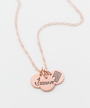 United States Navy Tiny Coin Necklace