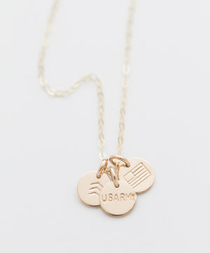 United States Army Tiny Coin Necklace