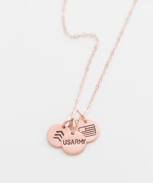 United States Army Tiny Coin Necklace