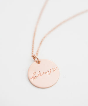 'Brave' Coin Necklace