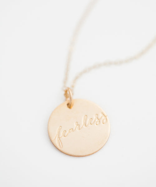 'Fearless' Coin Necklace