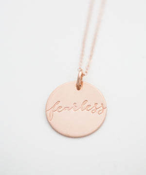 'Fearless' Coin Necklace
