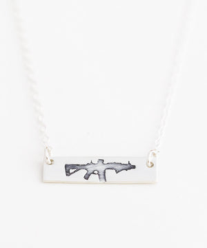 Freedom Rifle Petite Bar Necklace