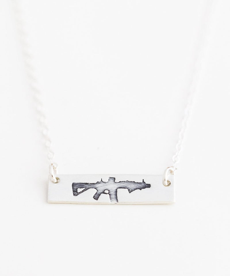 Freedom Rifle Petite Bar Necklace