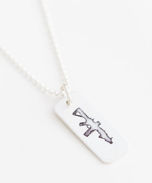 Freedom Rifle Tag Necklace