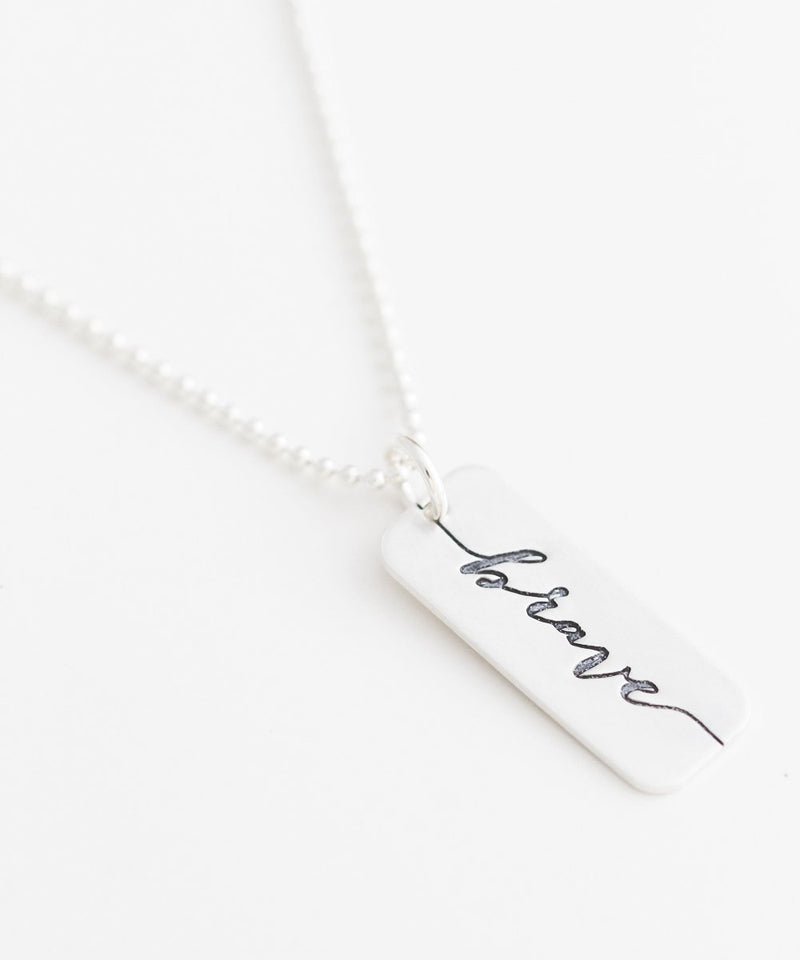 'Brave' Tag Necklace