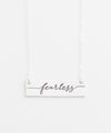 'Fearless' Bar Necklace