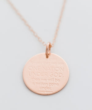 'One Nation Under God' Coin Necklace