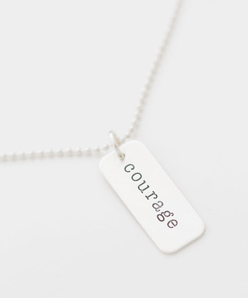 'Courage' Tag Necklace