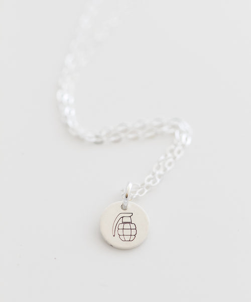 Grenade Tiny Coin Necklace