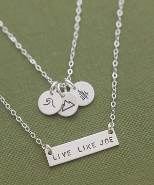 Live Like Joe Bar Necklace