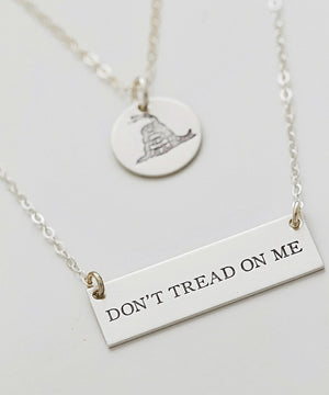 ‘Don’t Tread On Me’ Bar + Rattlesnake Coin Necklace