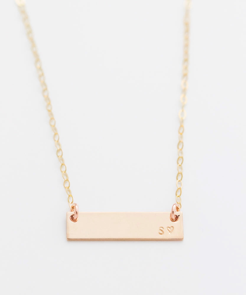 Custom Simple Petite Bar Necklace