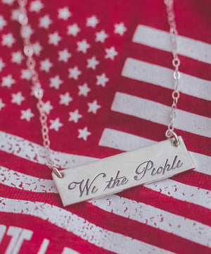 'We The People' Bar Necklace