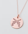 Crossed Revolvers Coin Necklace