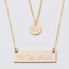 ‘We The People Bar + Flag Coin Necklace Set