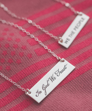 ‘In God We Trust’ Bar Necklace