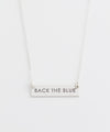 Back The Blue Petite Bar Necklace