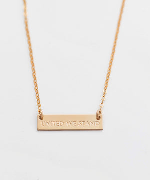 ‘Untied We Stand’ Petite Bar Necklace