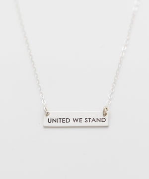 ‘Untied We Stand’ Petite Bar Necklace