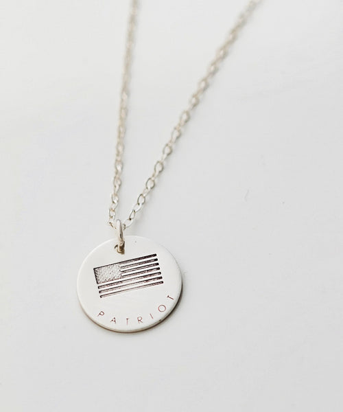 Patriot Flag Coin Necklace
