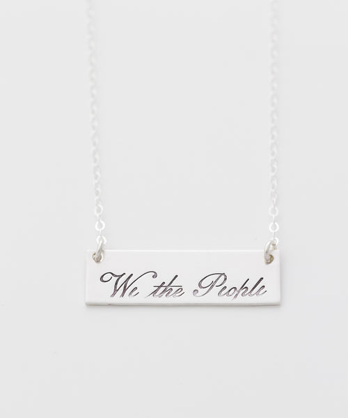 'We The People' Bar Necklace