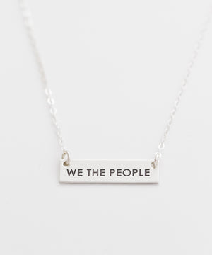 ‘We The People’ Petite Bar Necklace