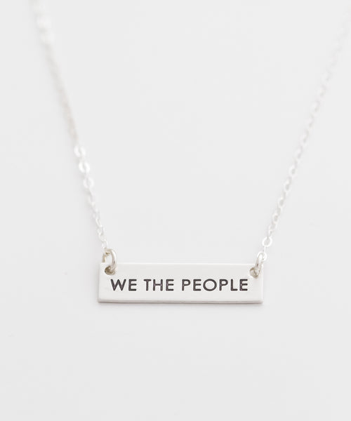 ‘We The People’ Petite Bar Necklace
