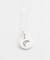 Crescent Moon Tiny Coin Necklace