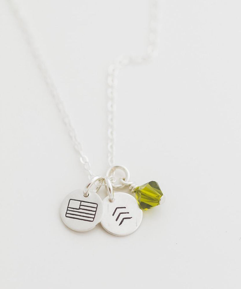 Army Tiny Coin Necklace